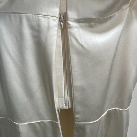 Brandon Maxwell Bridal Collection Silk Off-The-Shoulder Gown Sz 4 - Picture 14 of 15